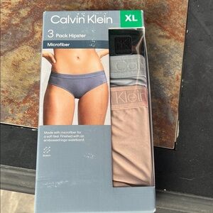 Calvin Klein 3-Pack Hipster - Black, Gray, Pink nwt size xl